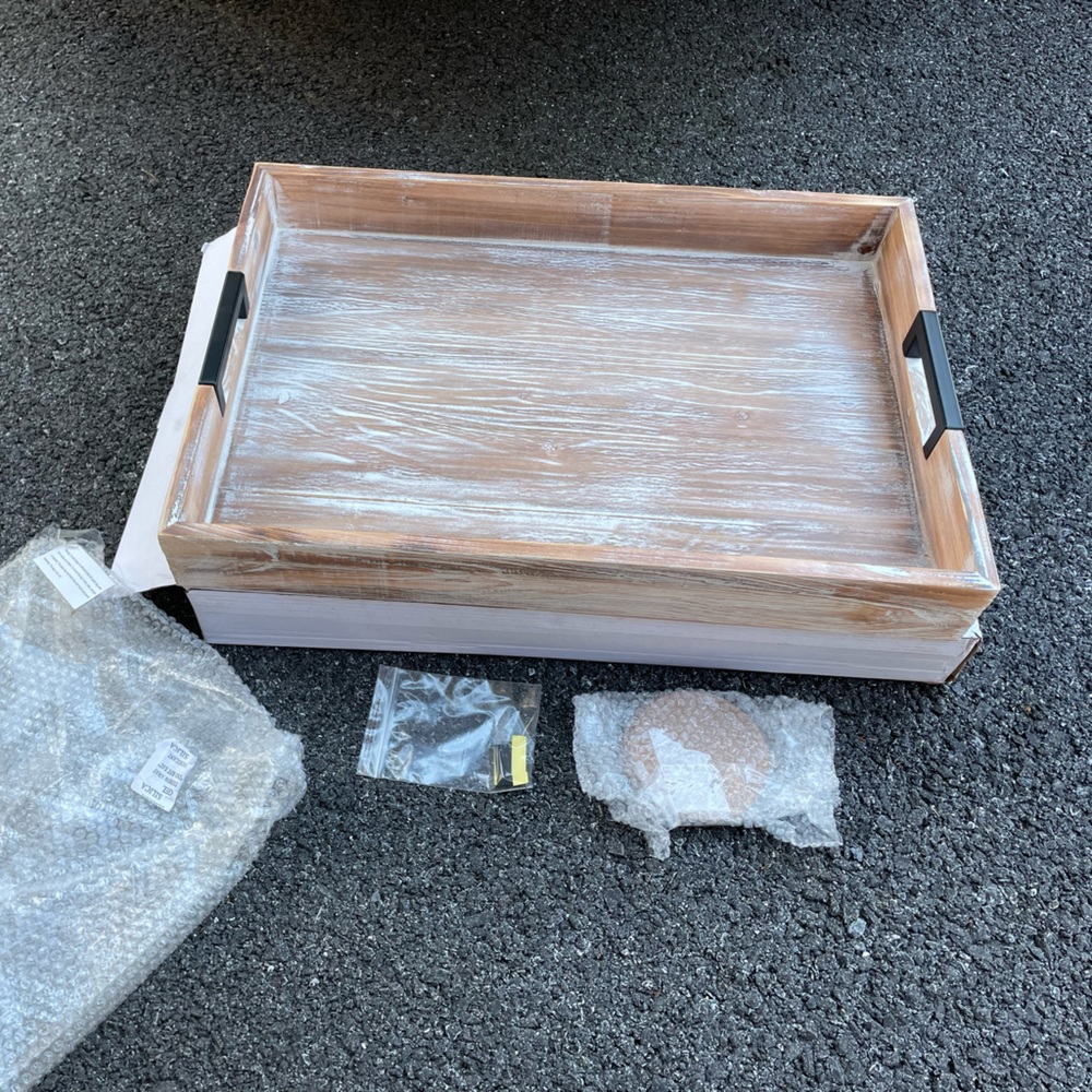 Rustic Ottoman Serving Tray, new!